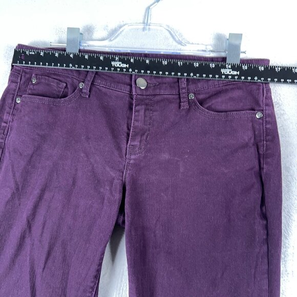 Gap Women's Premium Skinny Jeans Size 10/30 Mid Rise Denim Stretch Purple - Picture 7 of 11